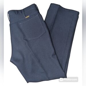 Vintage Wrangler Men's Regular Fit Navy Blue  00082NV Made In USA Sz 38x30 Pants